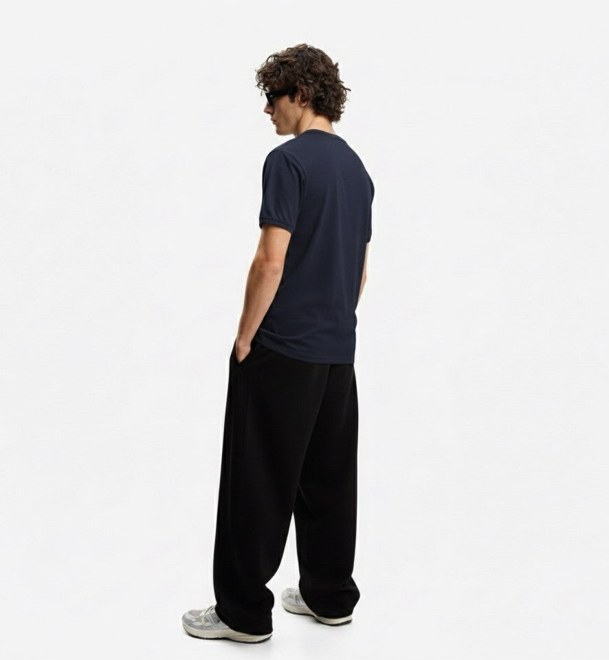 Old Money Men's Navy Blue Cotton T-Shirt