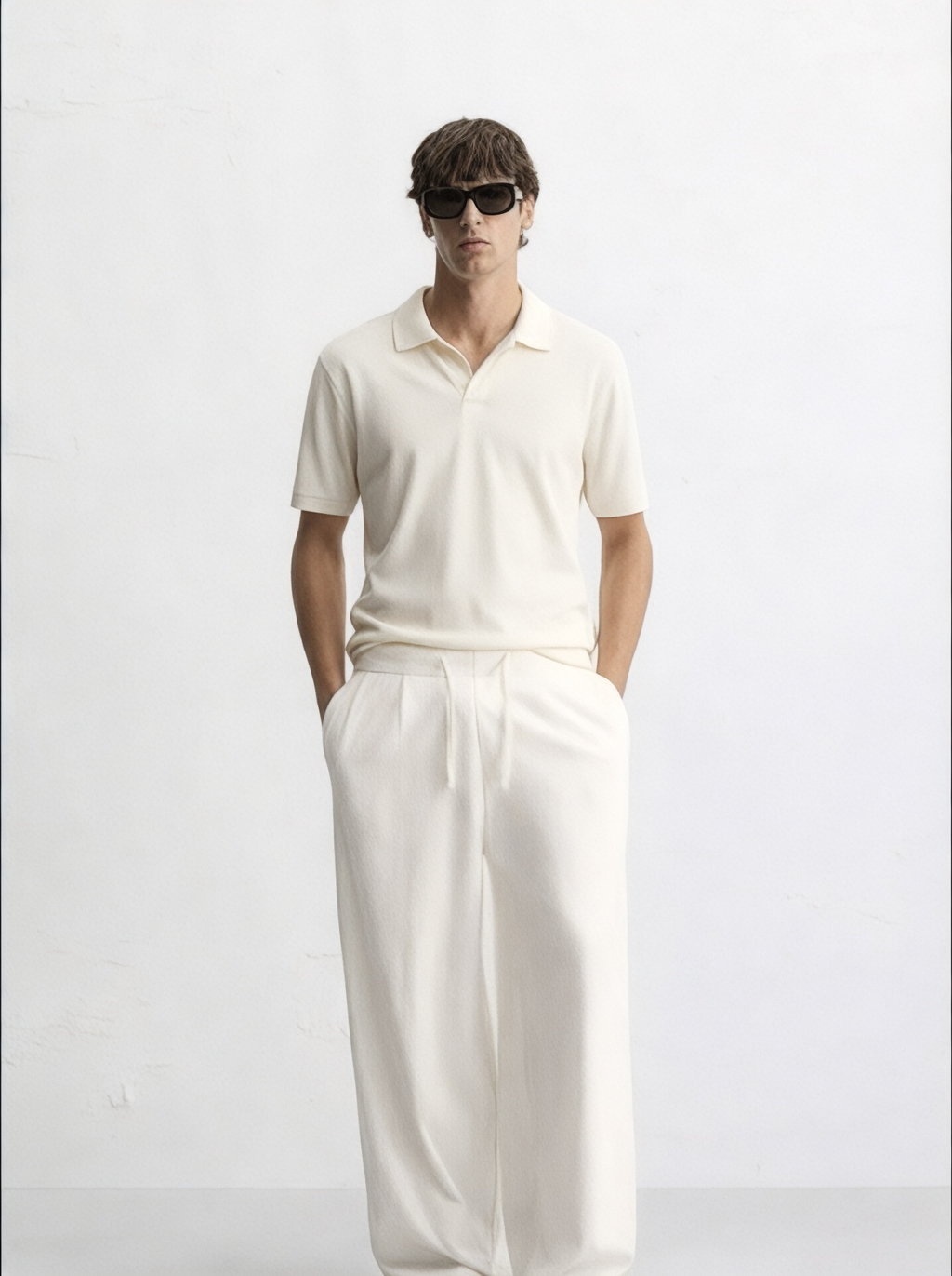 Ecru Polo T-Shirt