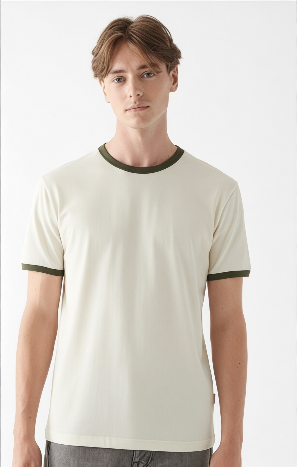Ringer Ecru T-Shirt