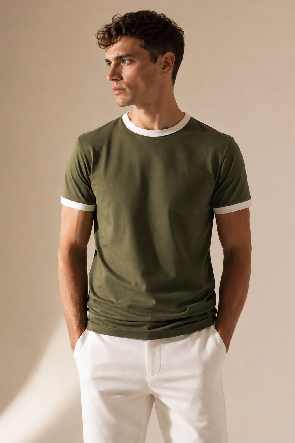 Ringer Green T-Shirt