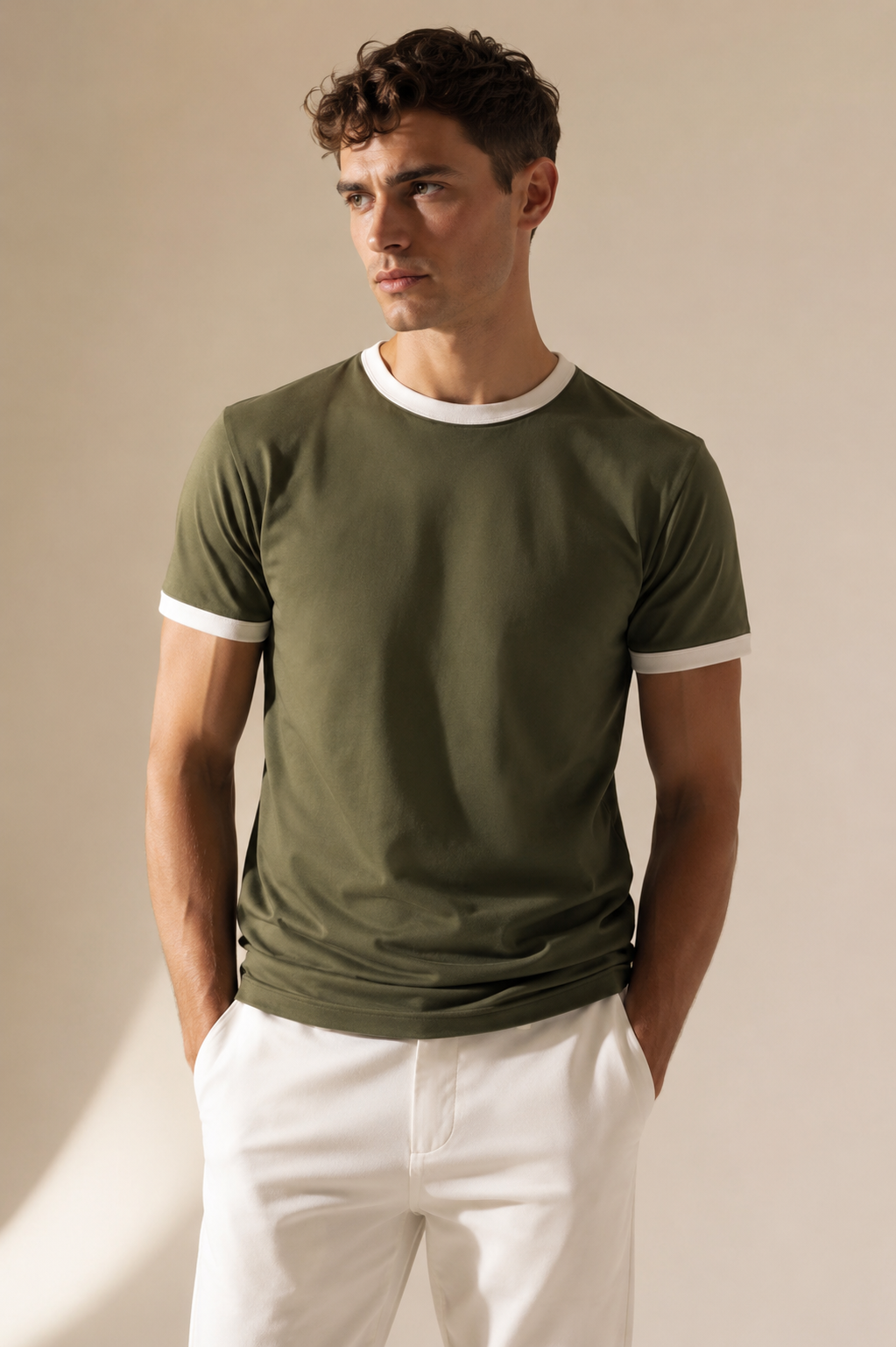 Ringer Green T-Shirt