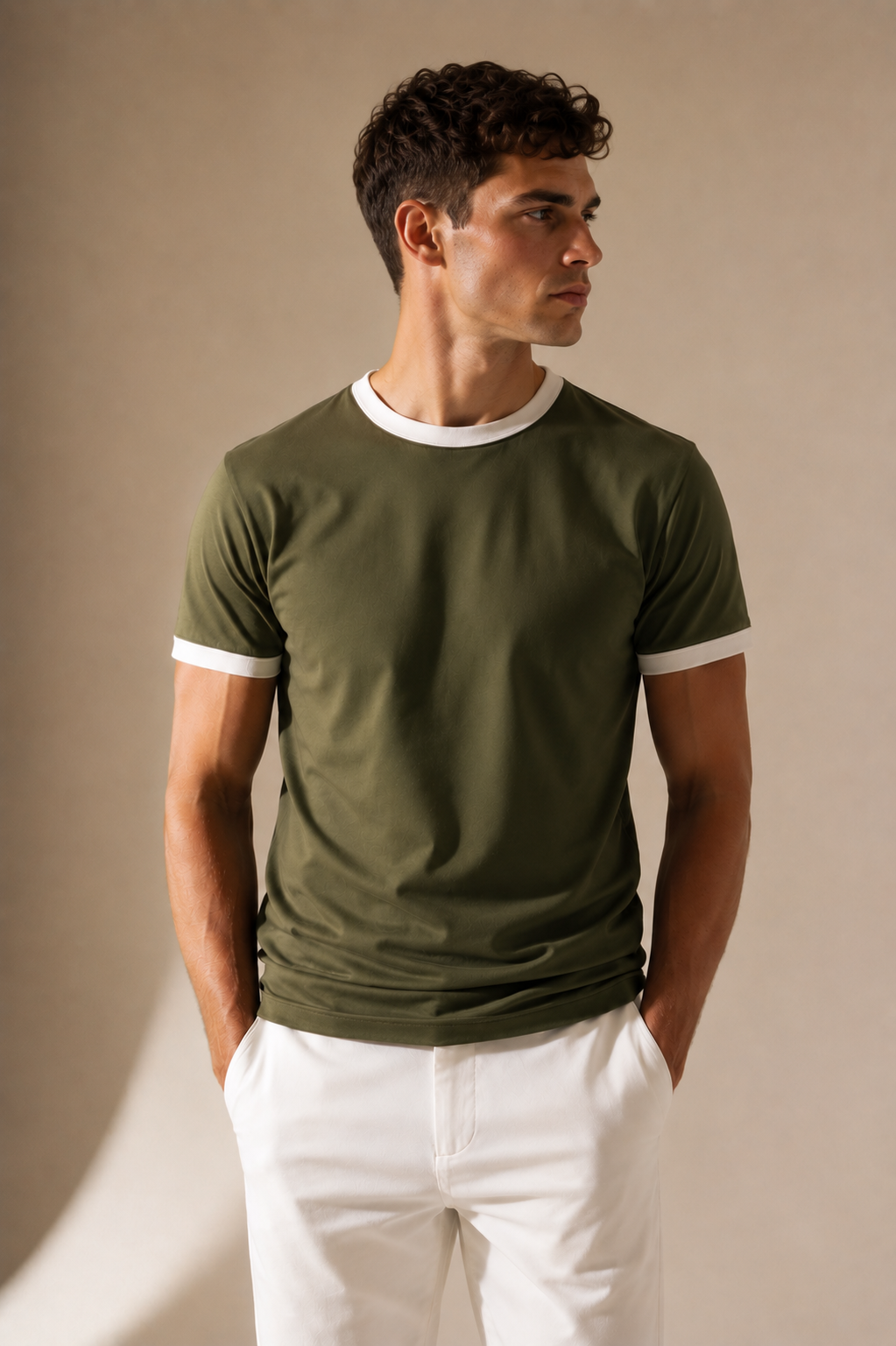 Ringer Green T-Shirt