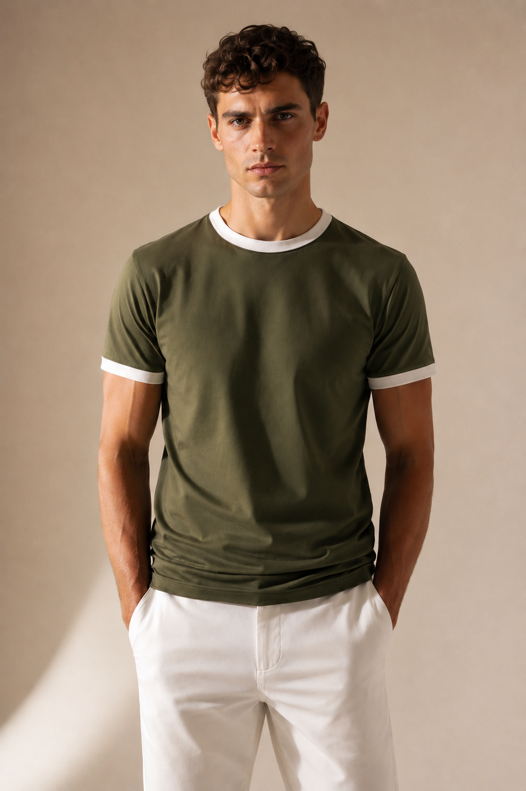 Ringer Green T-Shirt