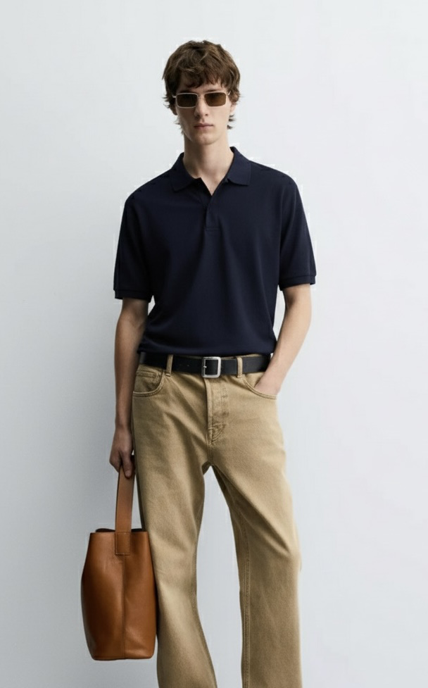 Old Money Men's Navy Blue Polo Shirt