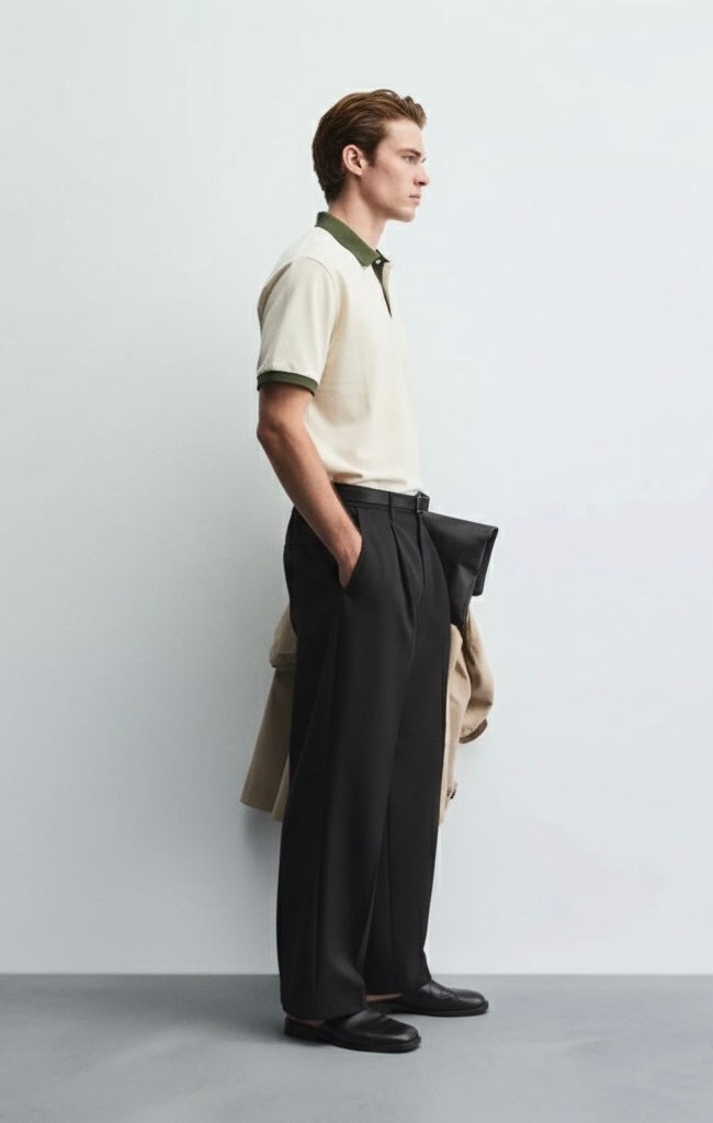 Old Money Men's Ivory Polo Shirt