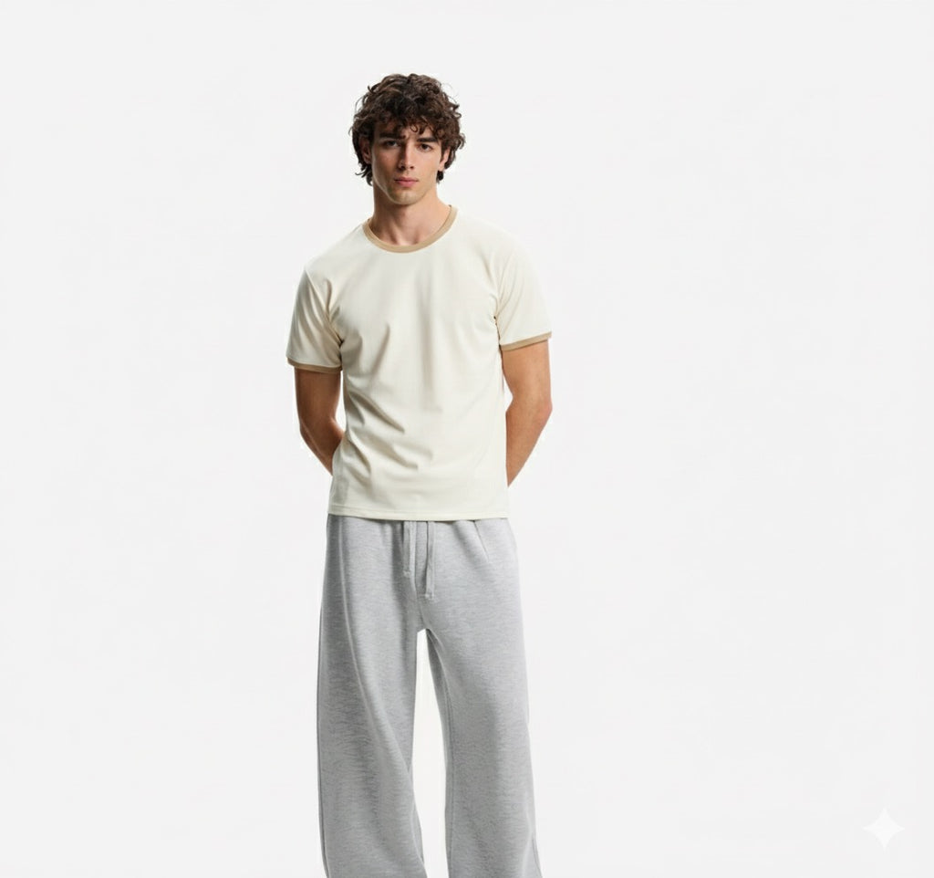 Ringer Ecru T-Shirt
