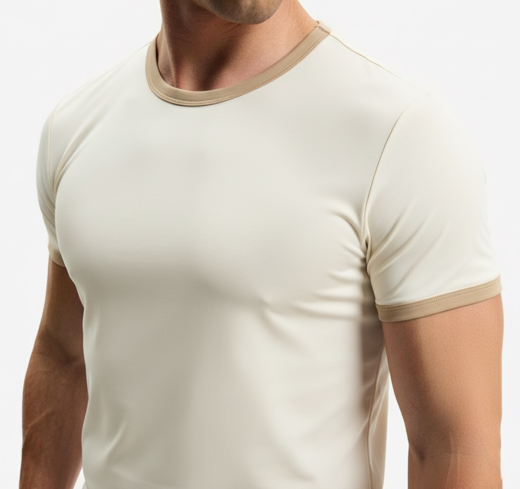 Ringer Ecru T-Shirt