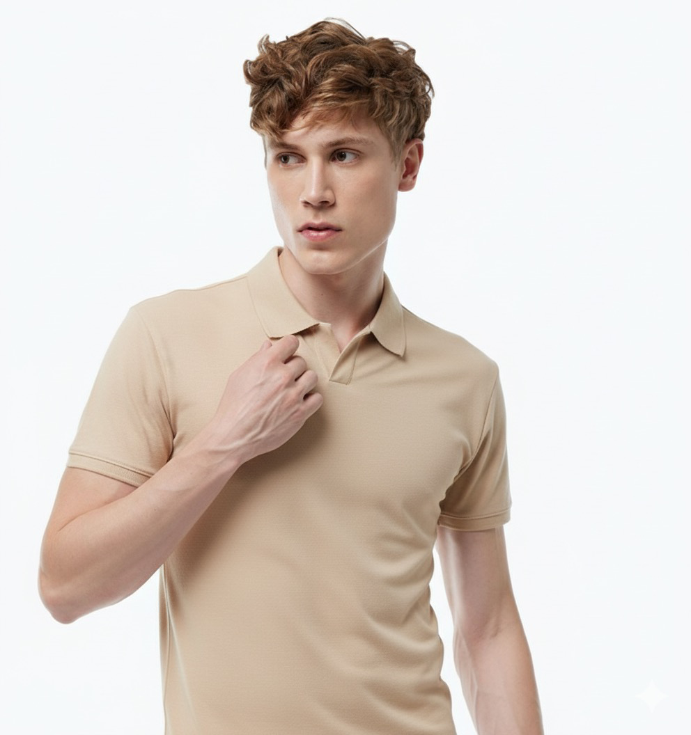 Beige Polo T-Shirt