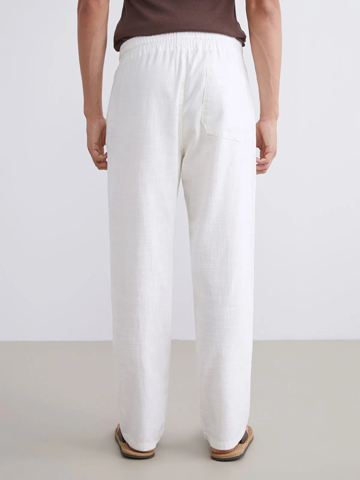 Old Money Men's White Linen Pants