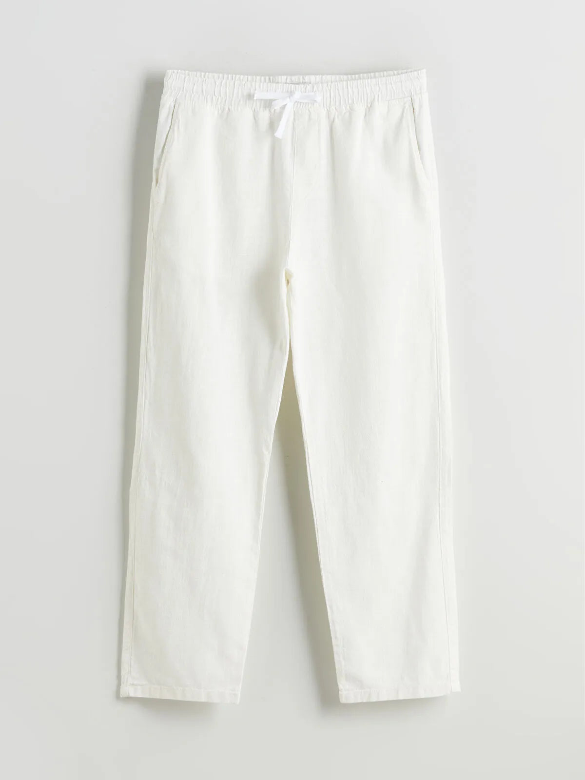 Old Money Men's White Linen Pants