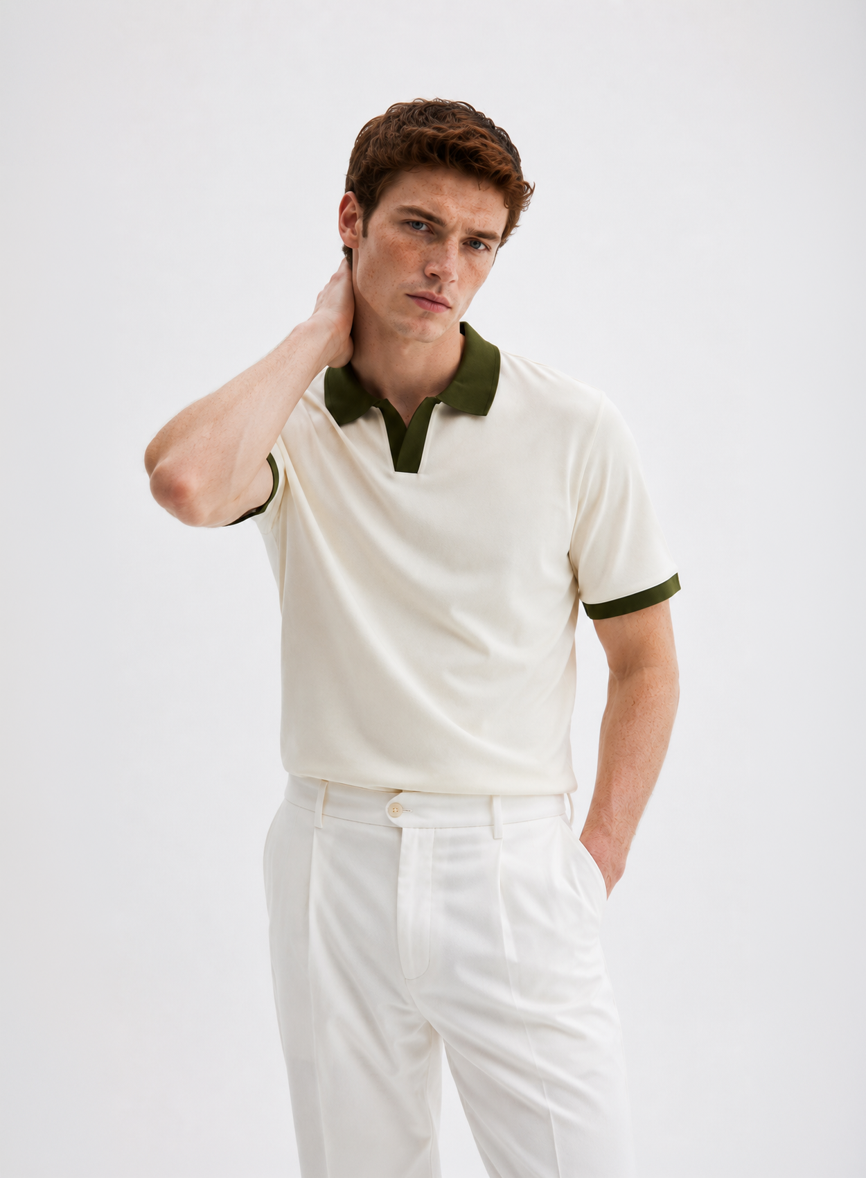 Ecru Polo T-Shirt