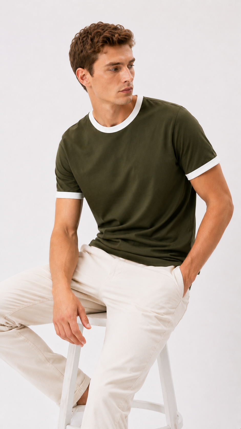 Ringer Green T-Shirt