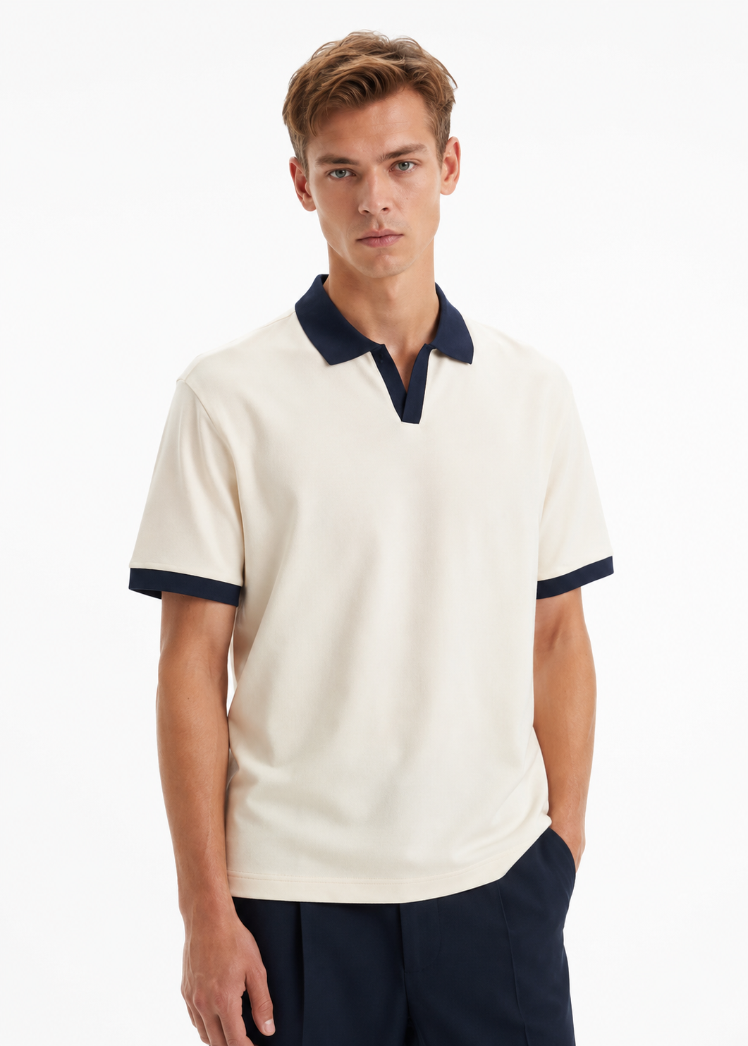 Ecru Polo T-Shirt