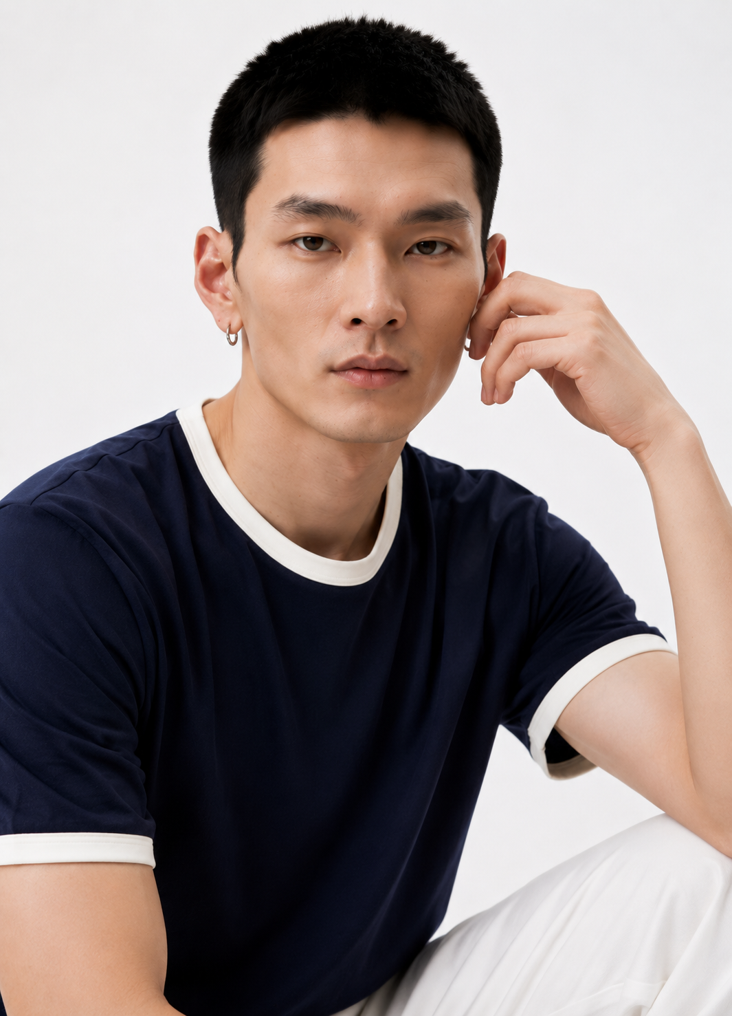 Ringer Navy Blue T-shirt