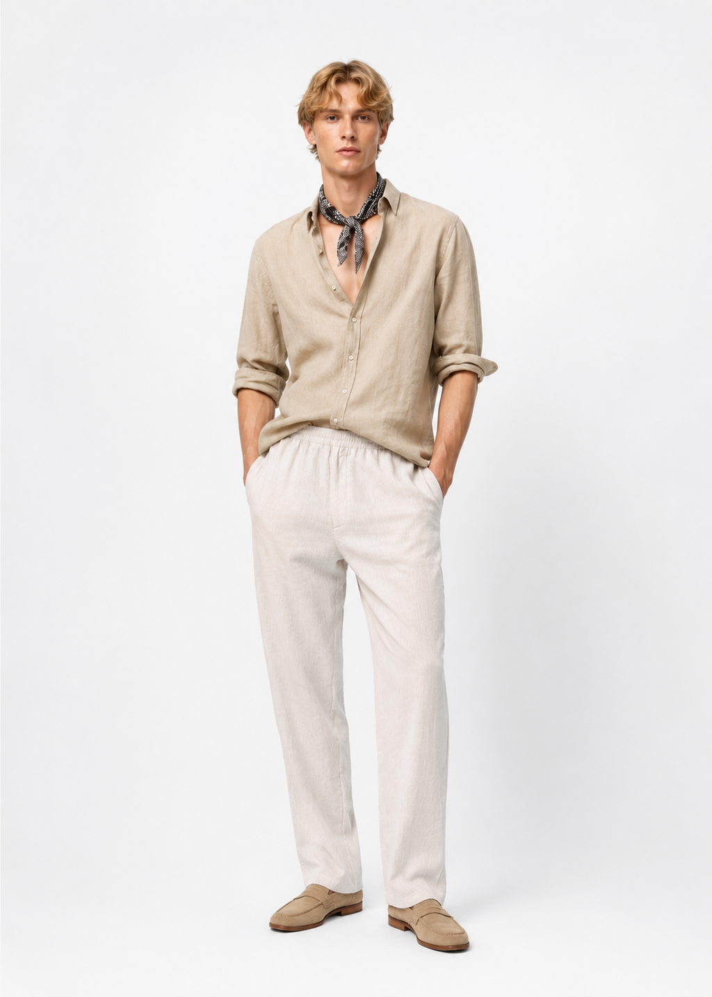 Ecru Linen Pants
