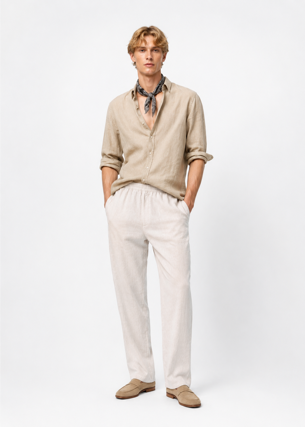Ecru Linen Pants