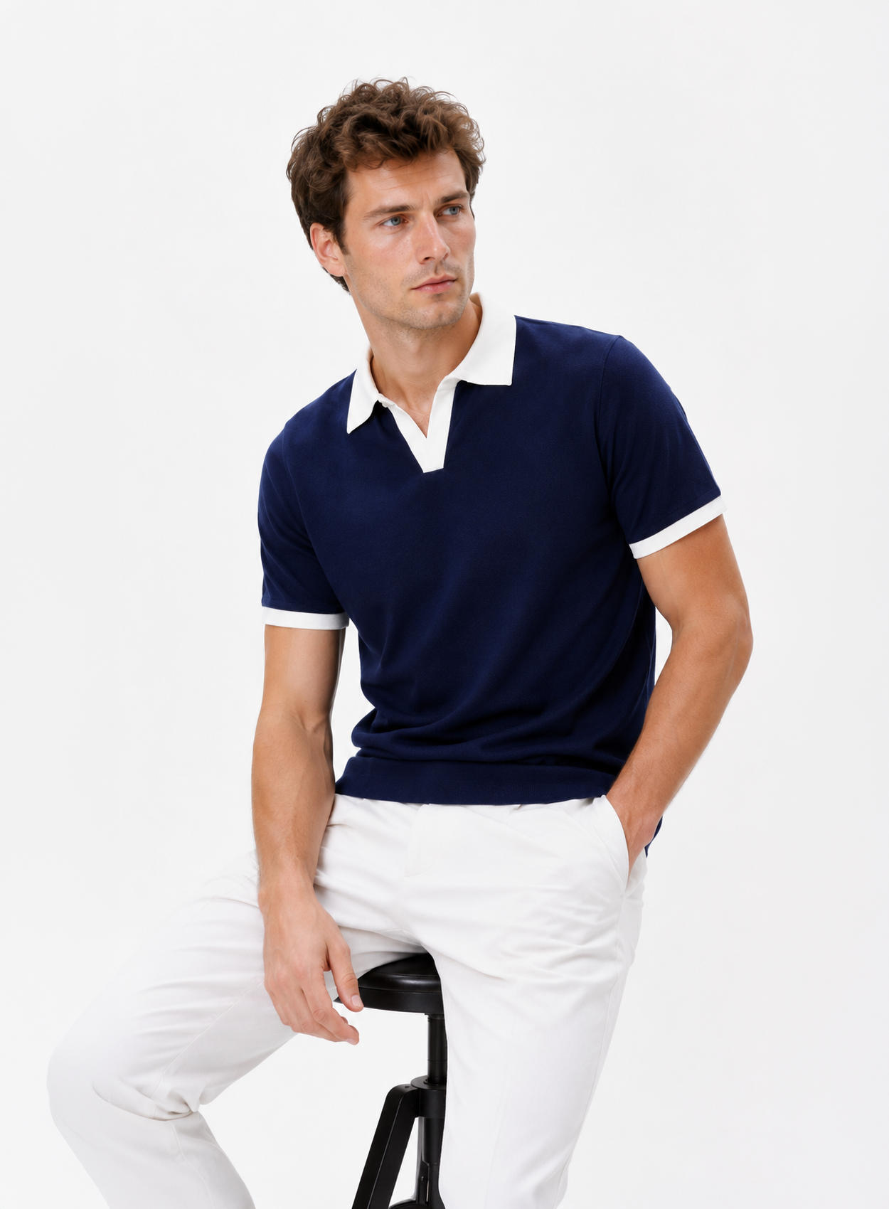 Navy Blue Polo T-shirt