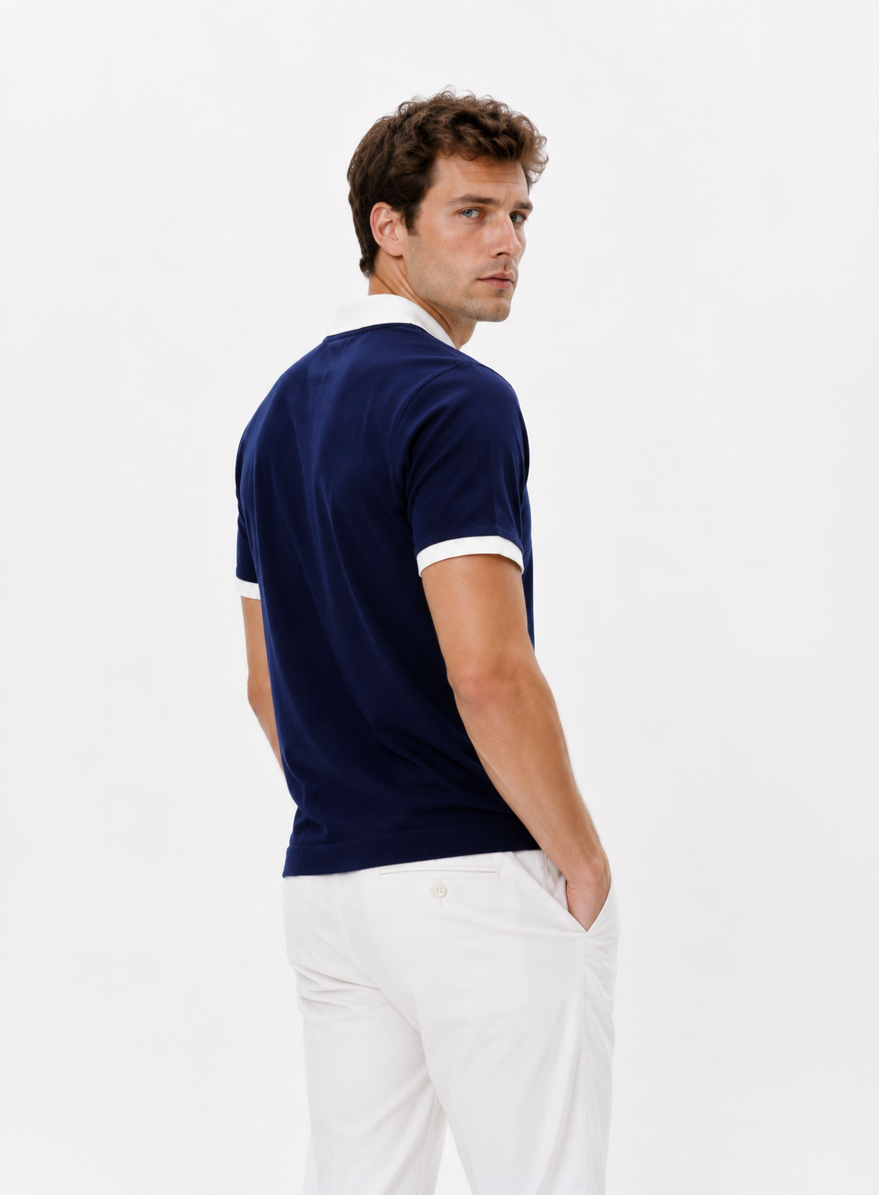 Navy Blue Polo T-shirt