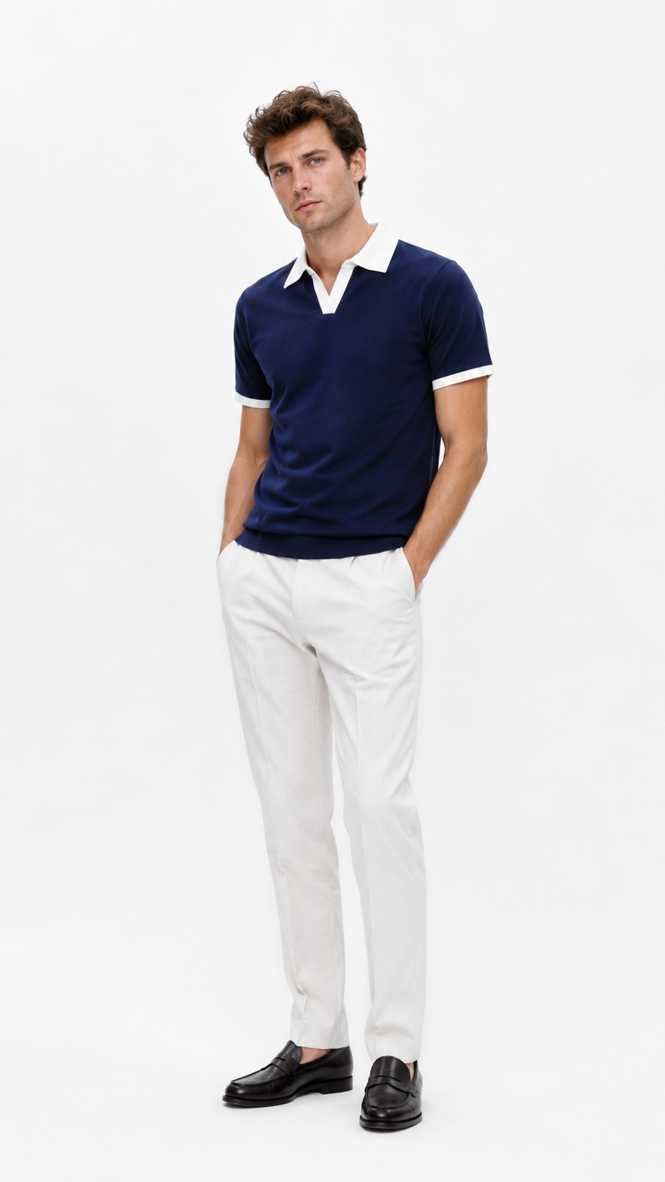 Navy Blue Polo T-shirt