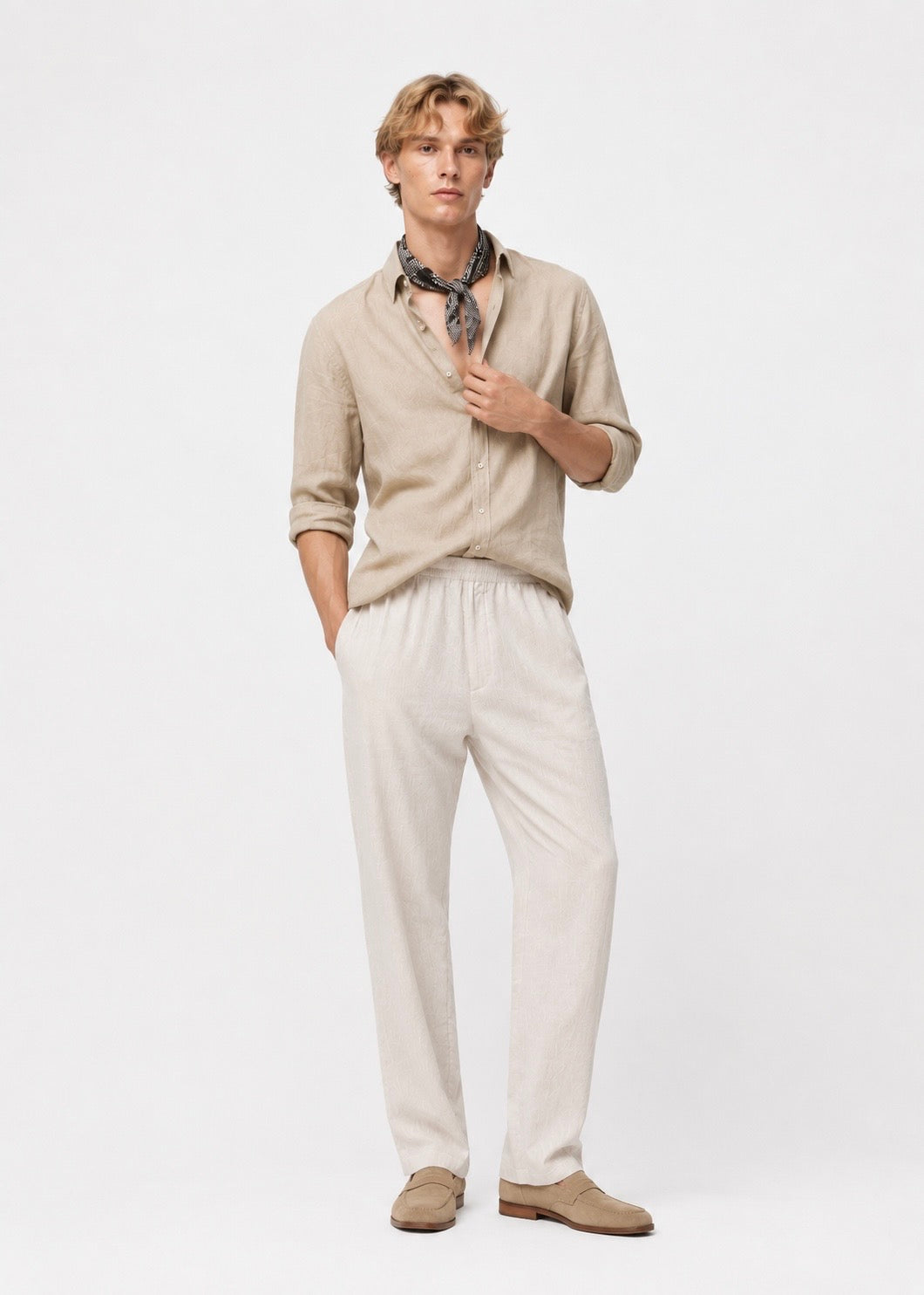 Ecru Linen Pants