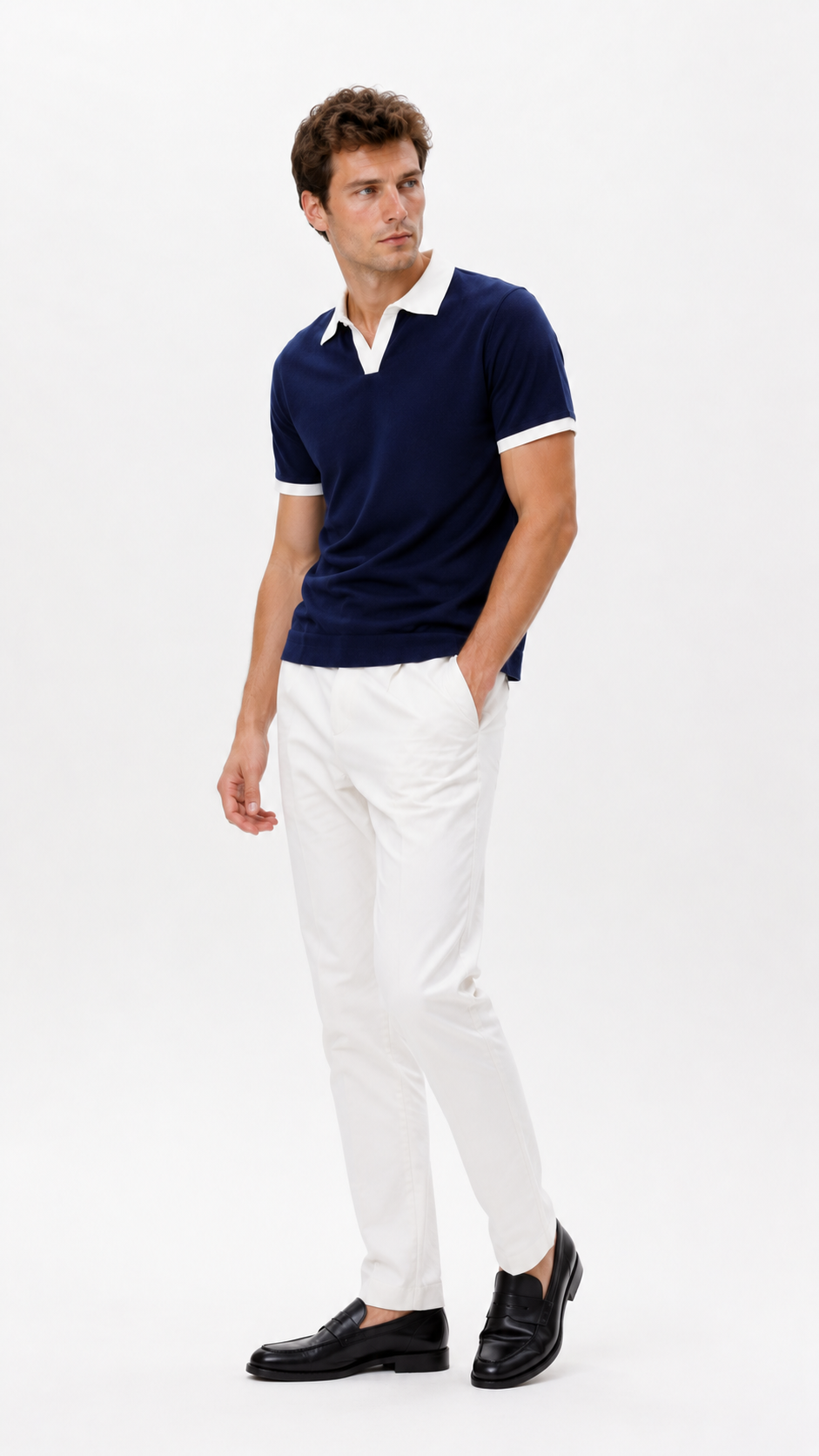 Navy Blue Polo T-shirt
