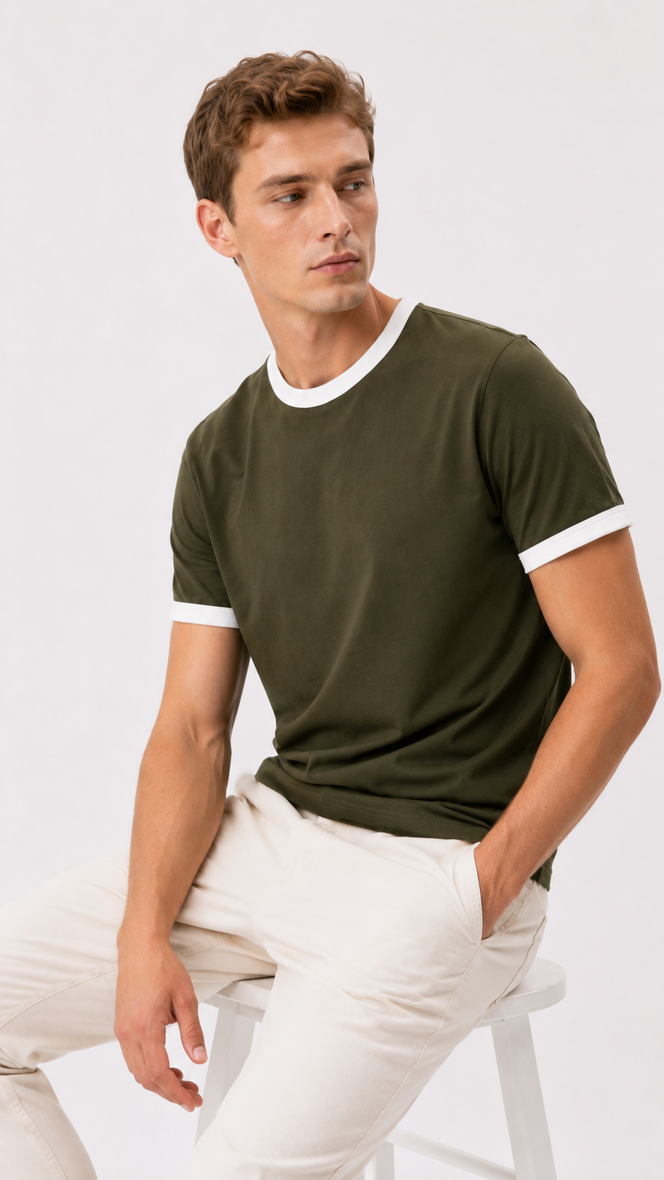 Ringer Green T-Shirt