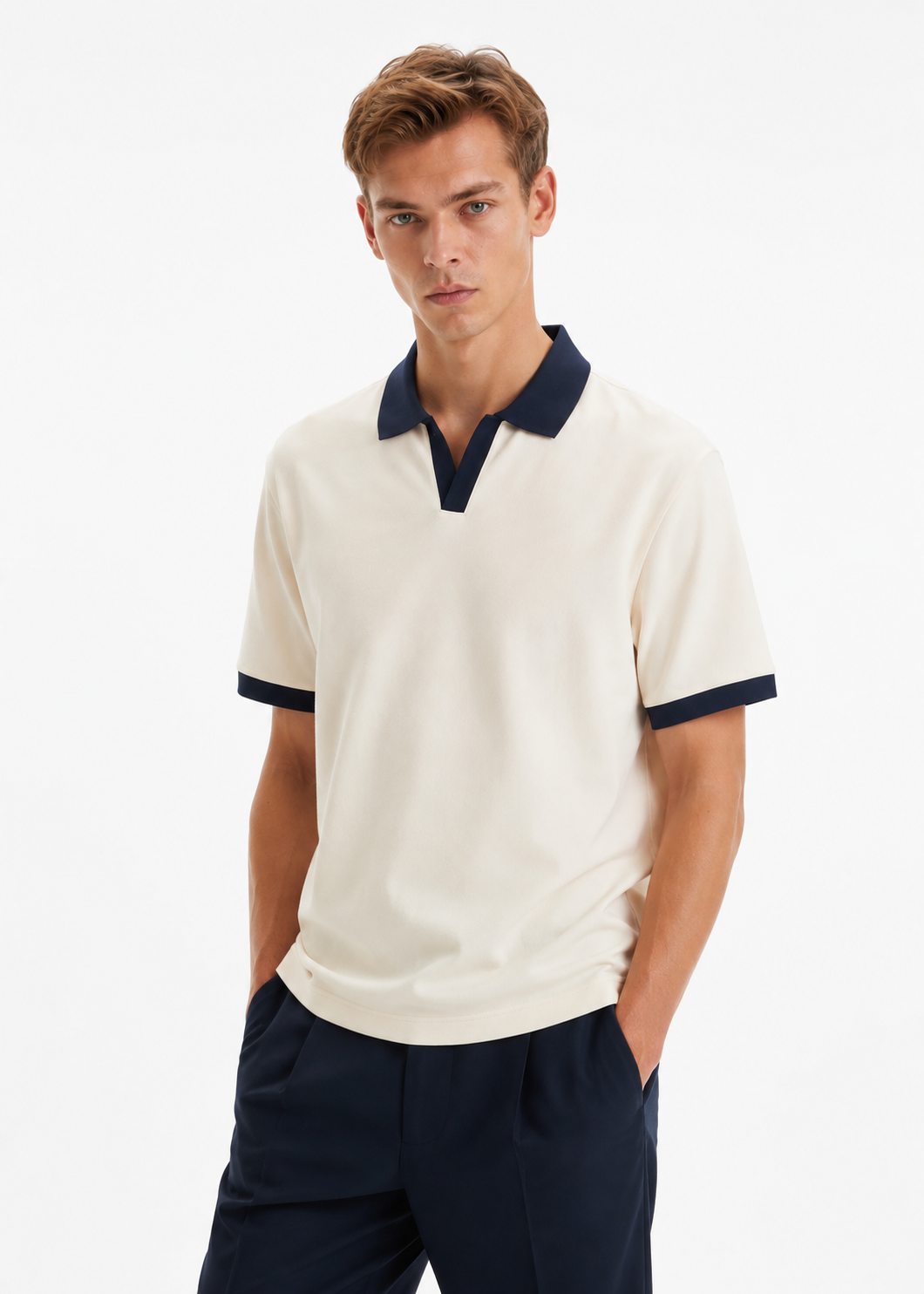 Ecru Polo T-Shirt