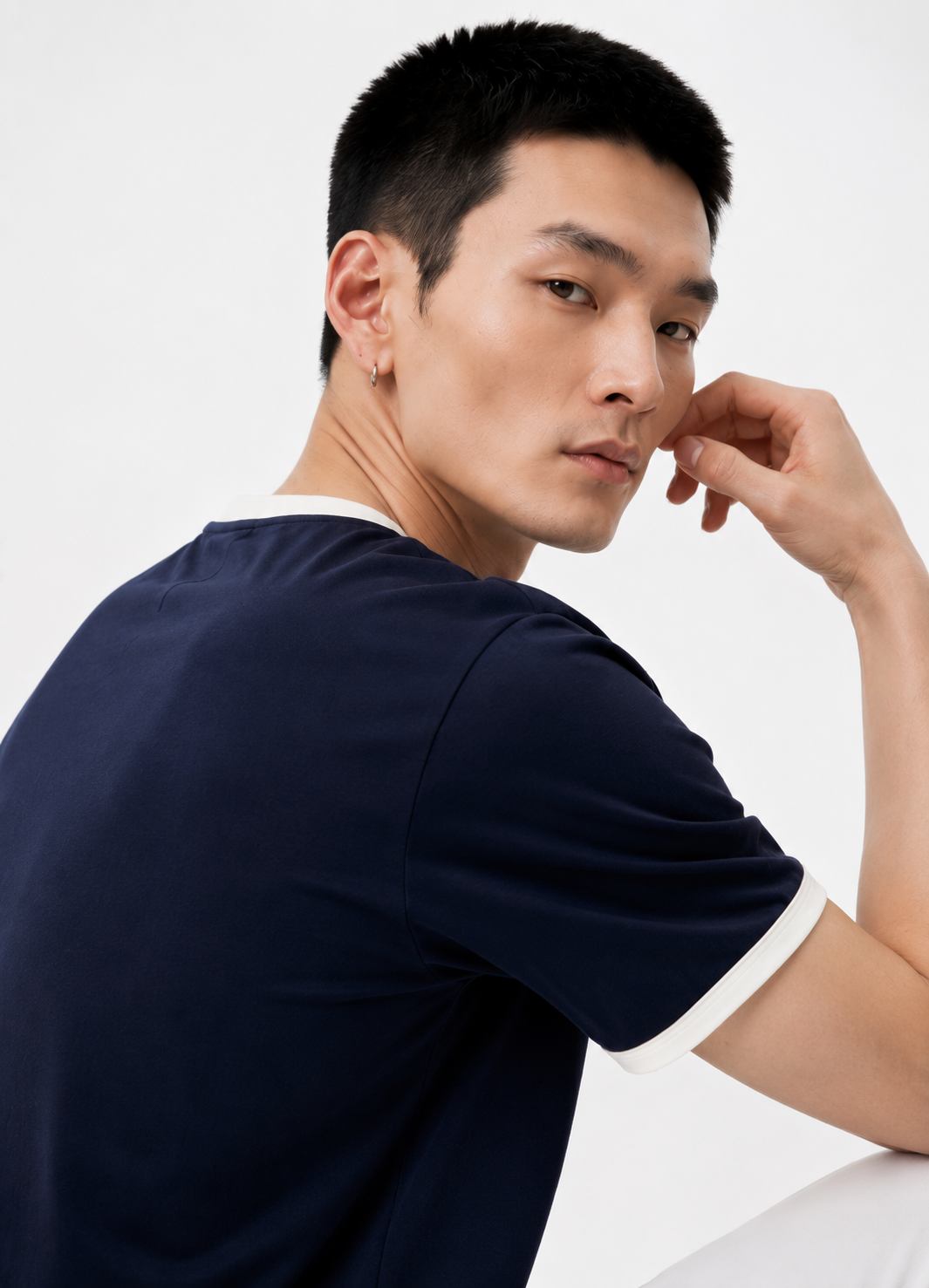 Ringer Navy Blue T-shirt