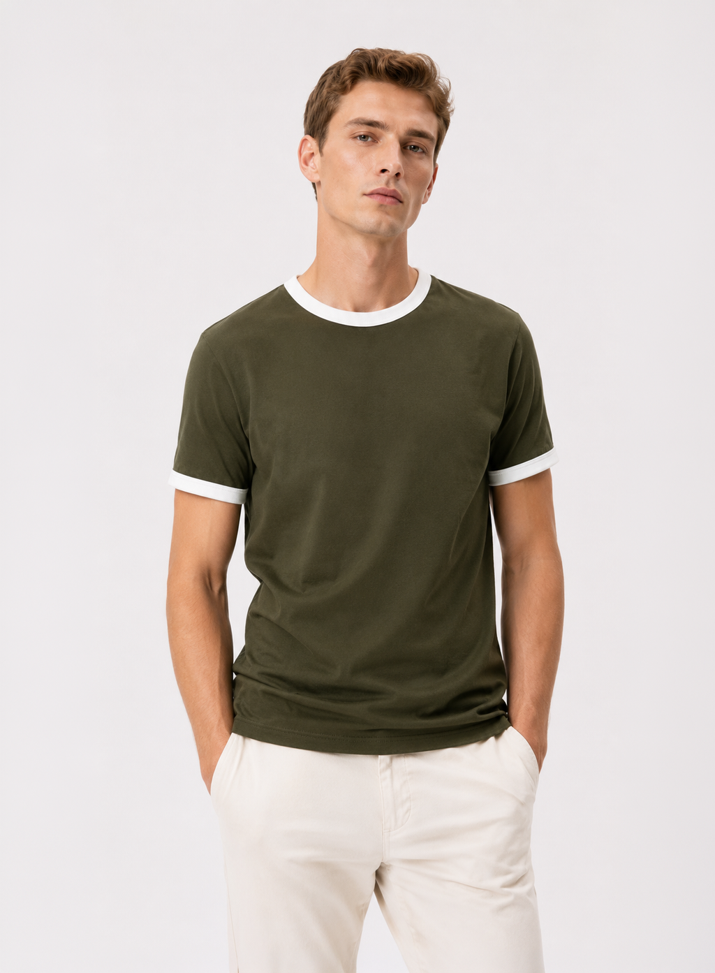 Ringer Green T-Shirt