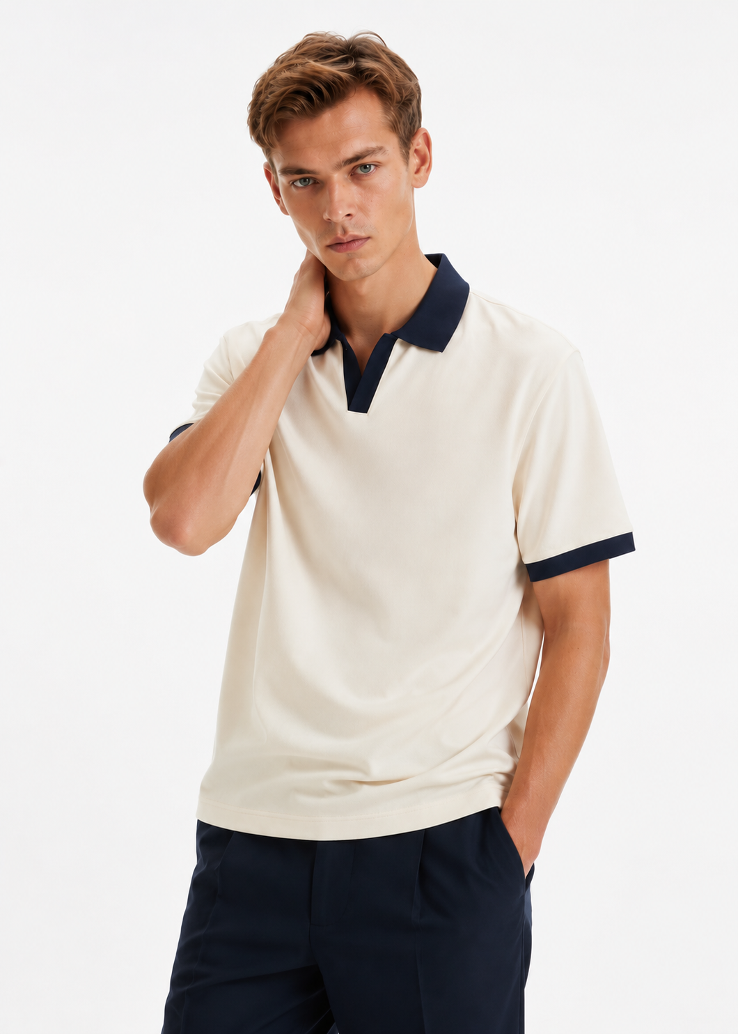 Ecru Polo T-Shirt