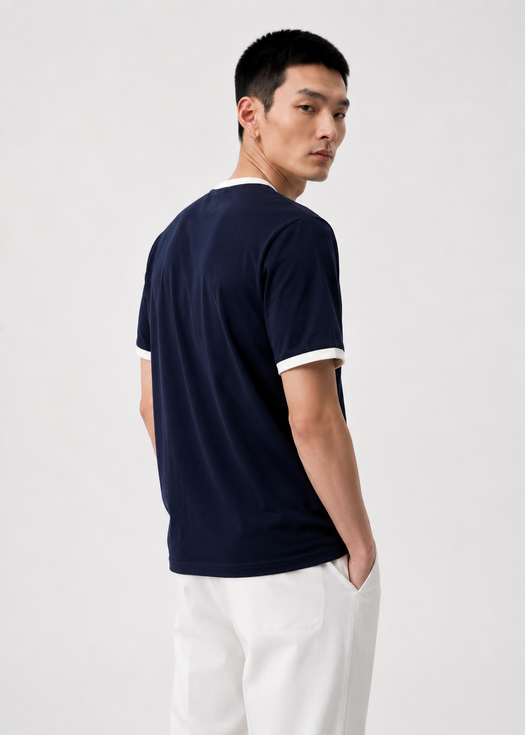 Ringer Navy Blue T-shirt