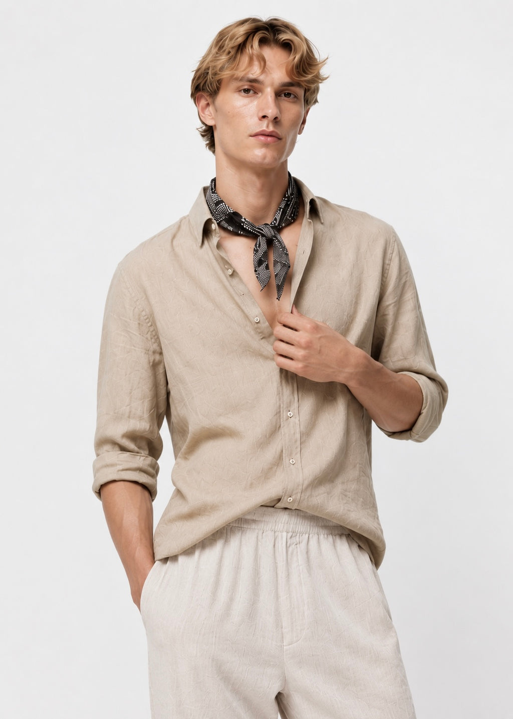 Ecru Linen Pants