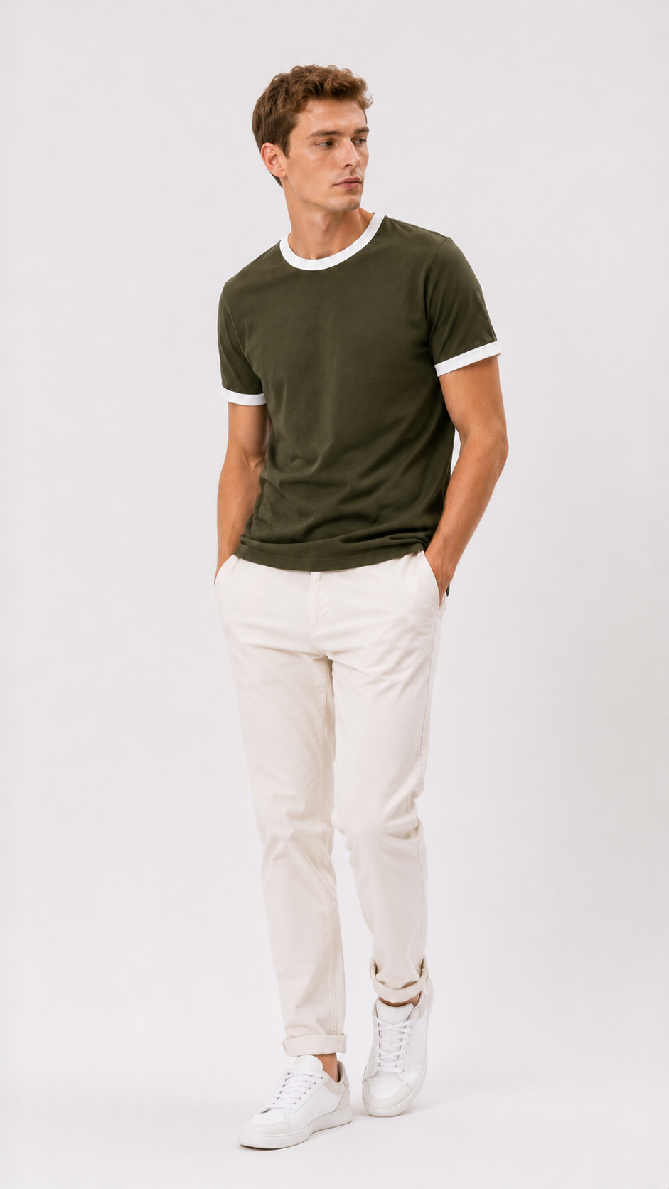 Ringer Green T-Shirt