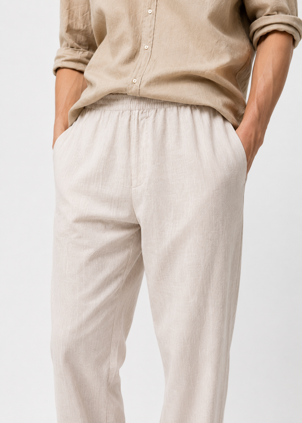Ecru Linen Pants
