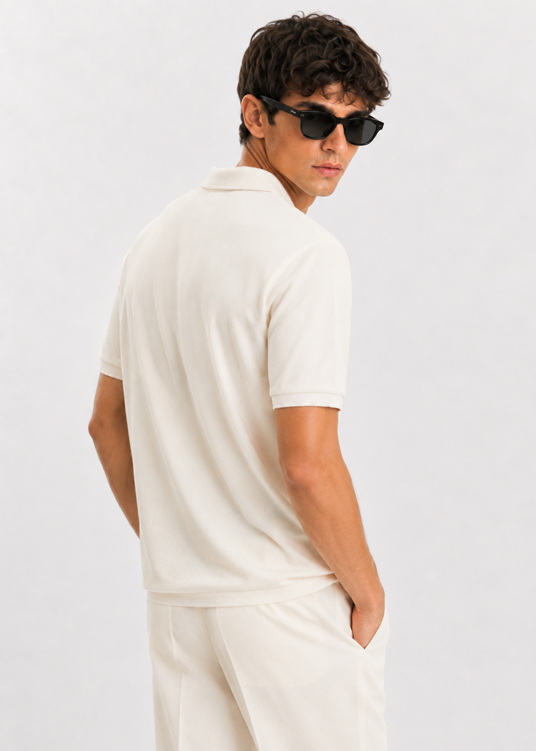 Ecru Polo T-Shirt