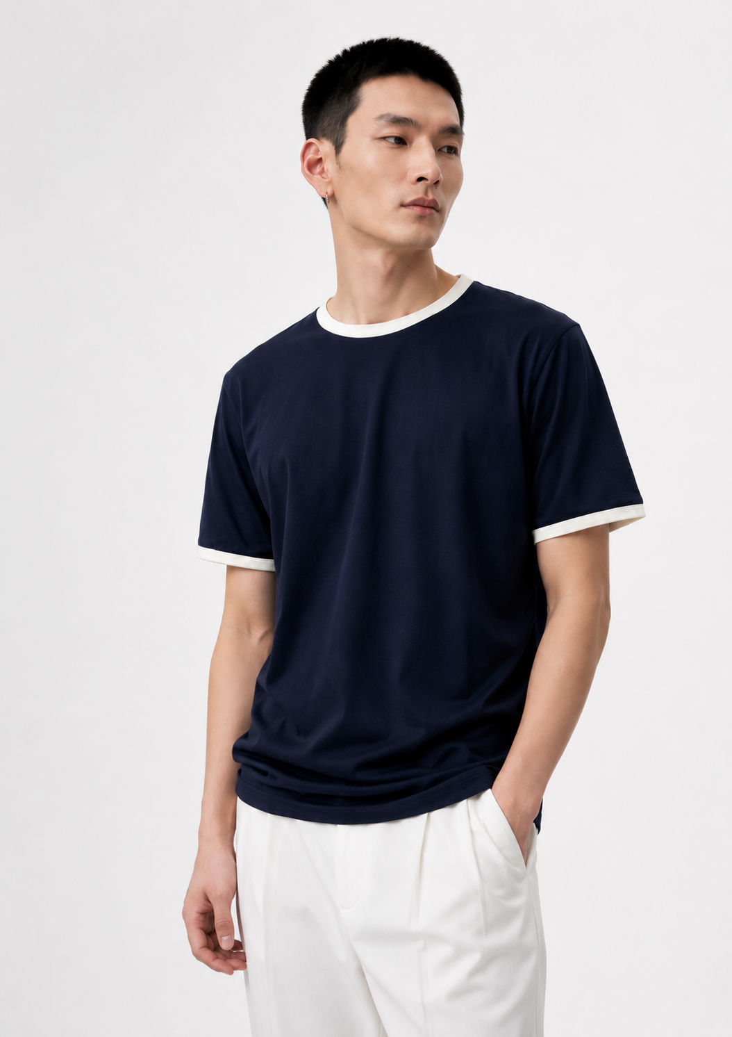 Ringer Navy Blue T-shirt