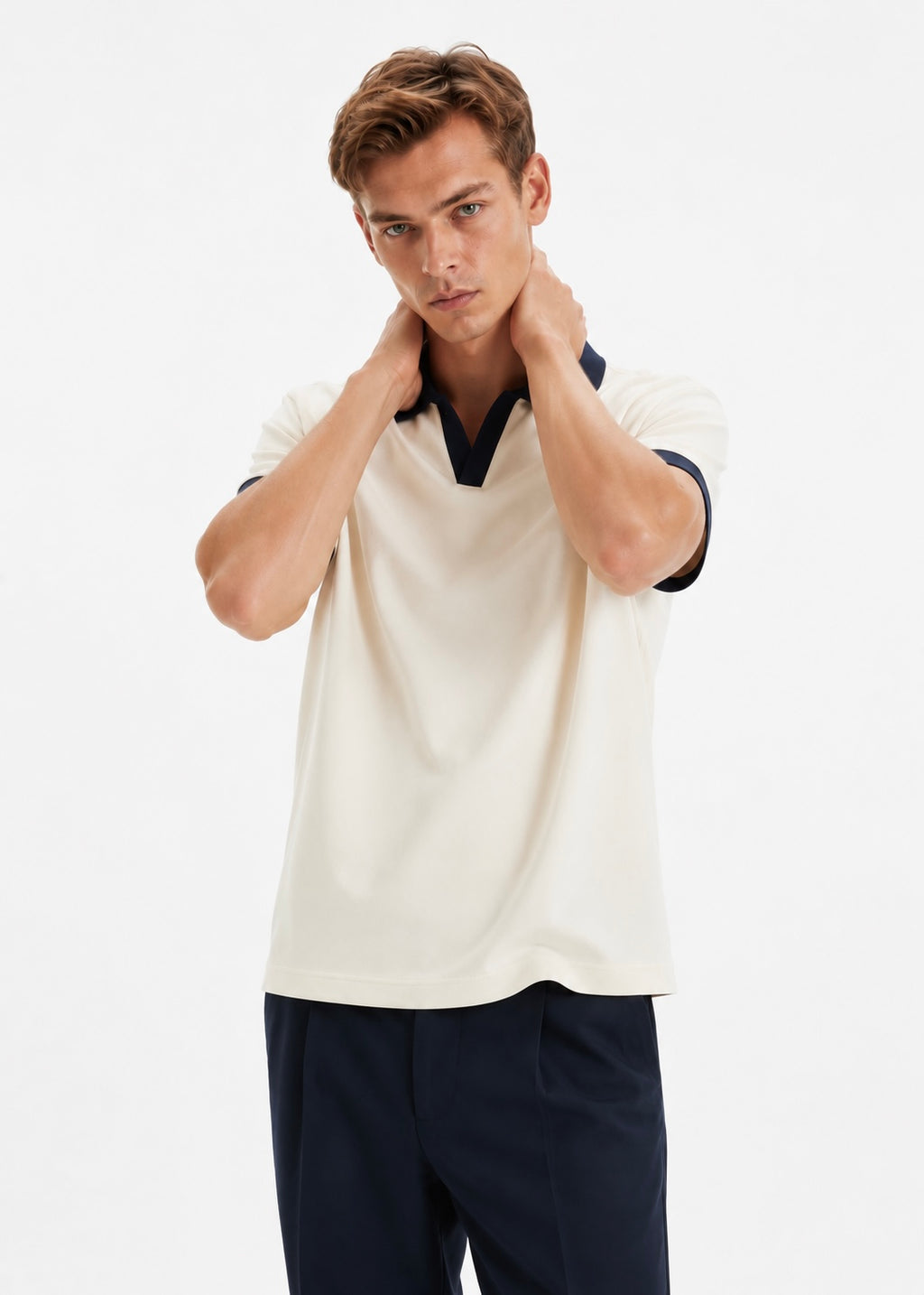 Ecru Polo T-Shirt