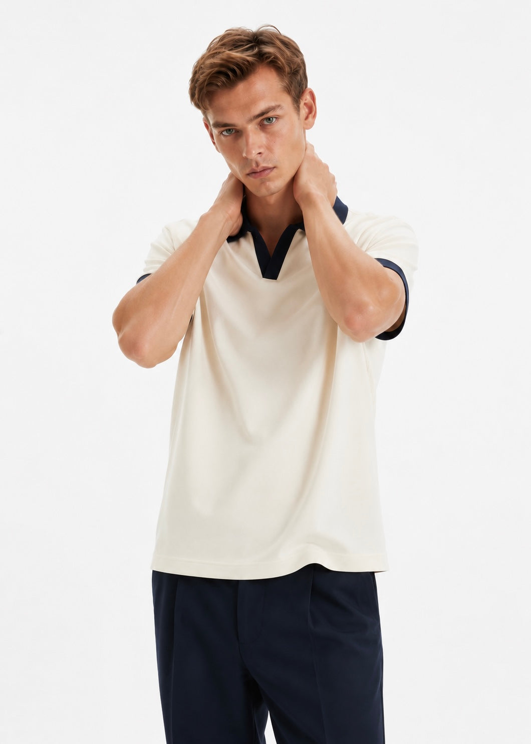 Ecru Polo T-Shirt