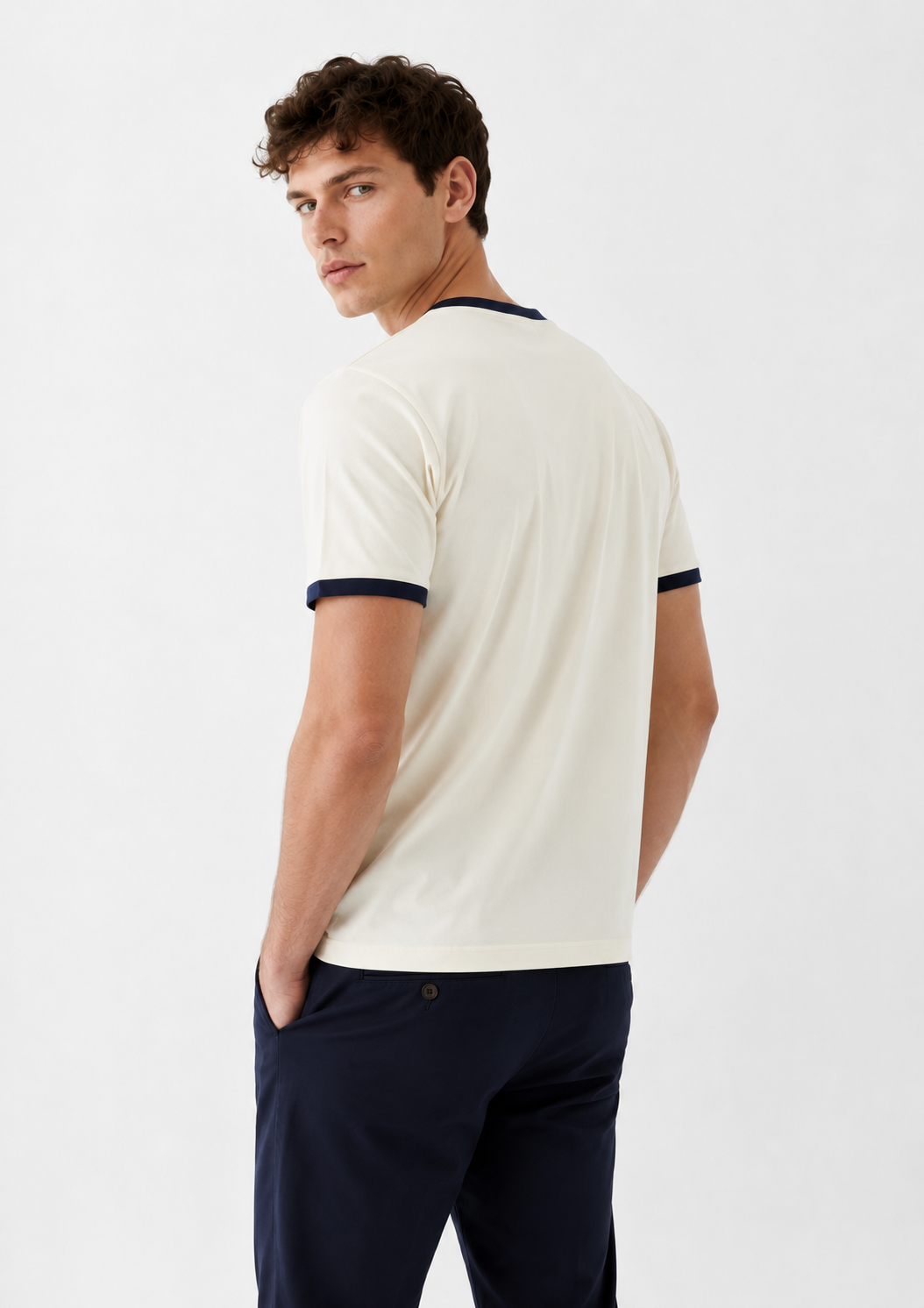 Ringer Ecru T-Shirt
